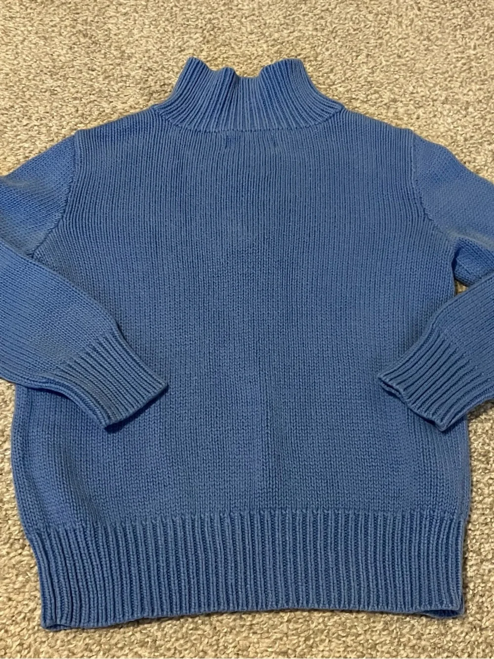 Ralph Lauren Kids Light Blue Half-Zip Knit Sweater